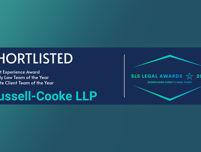 Surrey Law Society (SLS) Legal Awards 2024 Finalist Russell-Cooke News 2024