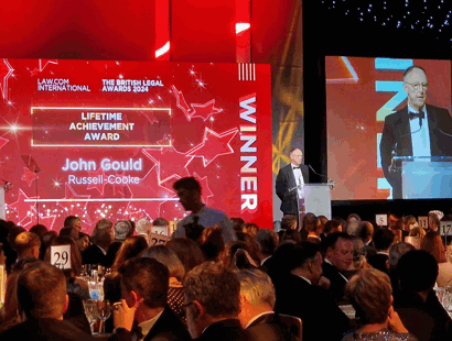 John Gould wins ‘Lifetime Achievement Award’ at British Legal Awards-Russell-Cooke-News-2024