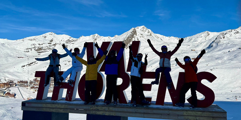 Skiiers at the Val Thorens for Propski 2025. 
