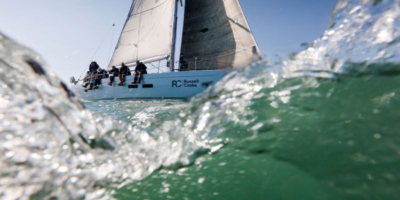 Russell-Cooke regatta yacht on the Solent Portsmouth
