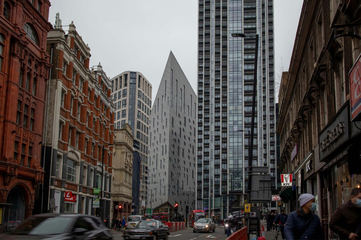 Modern high rise buildings located next to traditional buildings in central London. Building Better—The Law Society Gazette