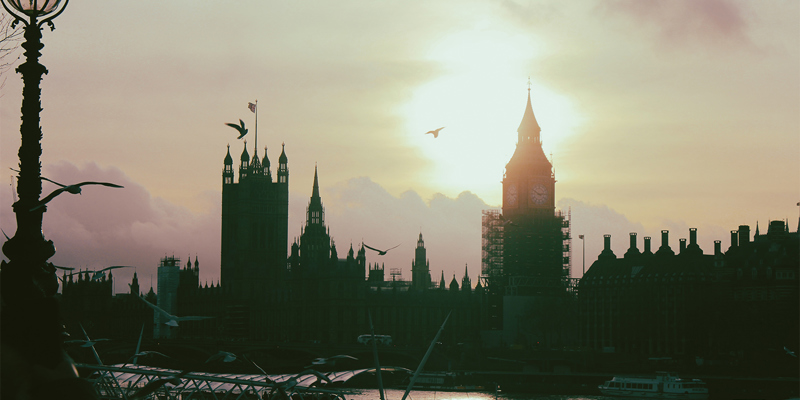 London skyline showing Big Ben across the River Thames. Immigration Health Surcharge increase in 2024