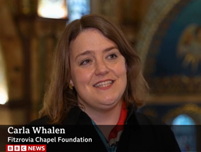 Russell-Cooke charity lawyer Carla Whale, The King's Christmas speech at The Fitzrovia Chapel BBC News at One