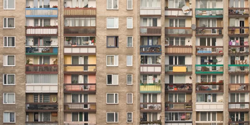 A block of old flats. Leasehold Reform Bill.