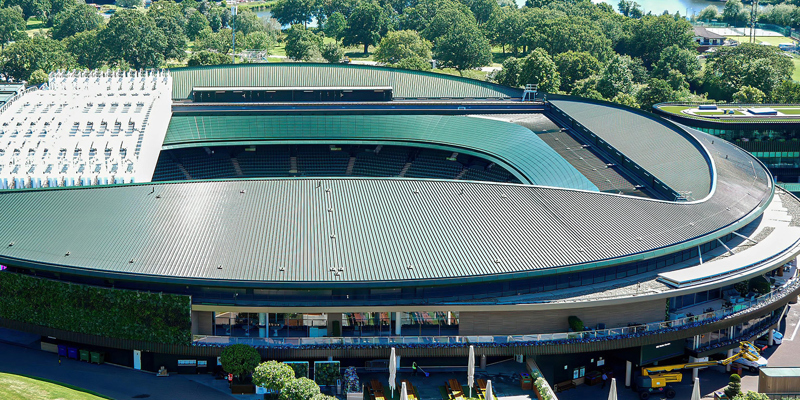 Centre Court at the All England Tennis Club in Wimbledon.