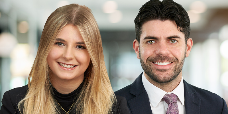 Lawyers Brooke Clark and Nick Manning.