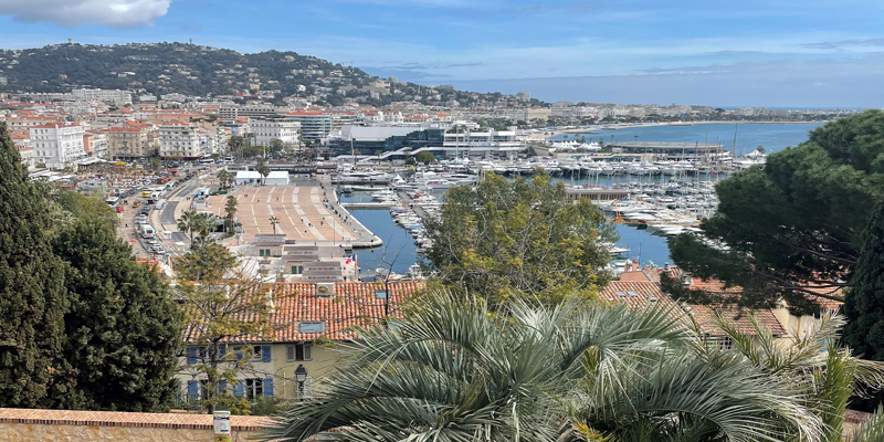 A view looking out over Cannes. Russell-Cooke real estate team attend MIPIM 2024 in Cannes.