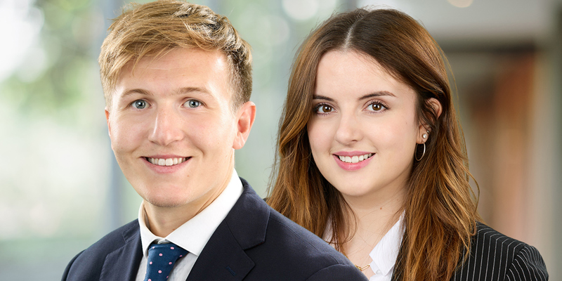 Headshots of trainee lawyers at Russell-Cooke Will Talbot-Davies and Sophie Lindsay. Game plan: how Russell-Cooke would advise Ted Lasso characters on legal matters