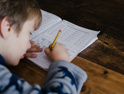 Child doing homework