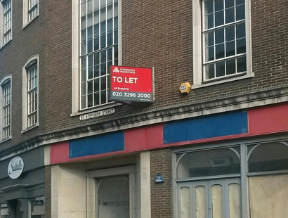 a vacant high-street premises. 
