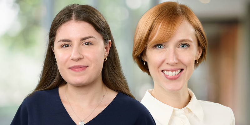 Trainees Louise Bonnici and Anna Newbury